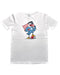 A White Short Sleeve T Shirts from Adidas in size 12Y for boy. (Front View)