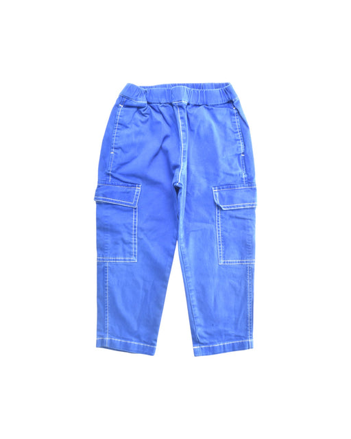 A Blue Casual Pants from Petit Bateau in size 4T for boy. (Front View)