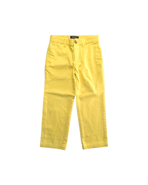 A Yellow Casual Pants from Polo Ralph Lauren in size 3T for boy. (Front View)