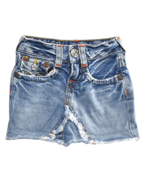 A Blue Short Skirts from True Religion in size 2T for girl. (Front View)