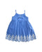 A Blue Sleeveless Dresses from Ralph Lauren in size 6-12M for girl. (Back View)