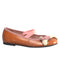 A Brown Flats from Pretty Ballerinas in size 3T for girl. (Front View)