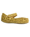 A Gold Flats from Mini Melissa Campana in size 3T for girl. (Front View)