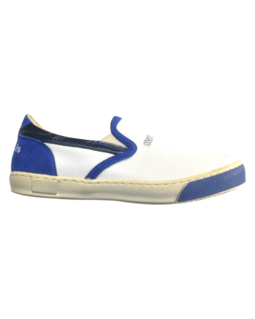 A White Slip Ons from Roberto Cavalli in size 6T for boy. (Front View)