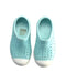 A Teal Slip Ons from Native Shoes in size 3T for girl. (Back View)