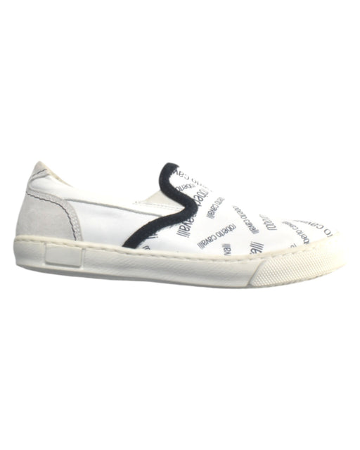 A White Slip Ons from Roberto Cavalli in size 6T for boy. (Front View)