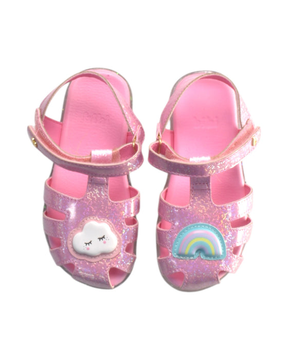 A Pink Sandals from Bibi in size 4T for girl. (Back View)