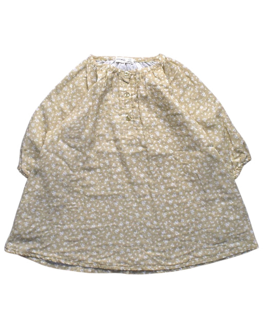 A Beige Long Sleeve Dresses from Miann & Co in size 2T for girl. (Front View)