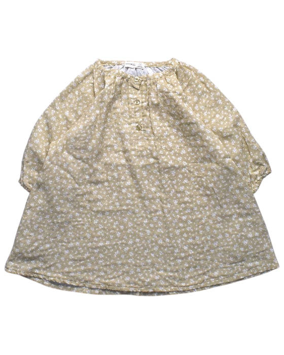 A Beige Long Sleeve Dresses from Miann & Co in size 2T for girl. (Front View)