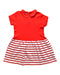 A Red Short Sleeve Dresses from Petit Bateau in size 3T for girl. (Front View)