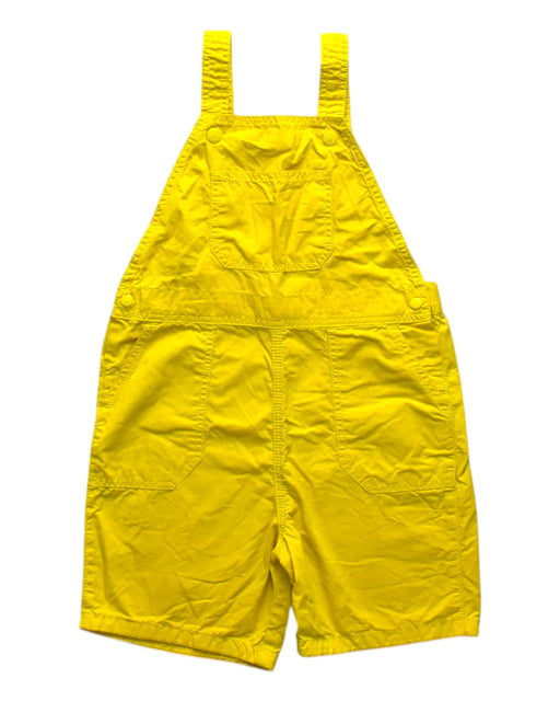 A Yellow Overall Shorts from Petit Bateau in size 2T for boy. (Front View)