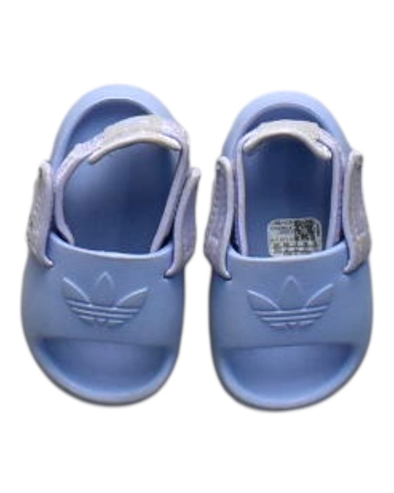 A Blue Sandals from Adidas in size 12-18M for girl. (Back View)