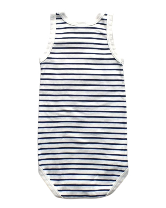 A White Sleeveless Bodysuits from Petit Bateau in size 2T for boy. (Back View)