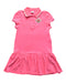 A Pink Short Sleeve Dresses from Petit Bateau in size 4T for girl. (Front View)