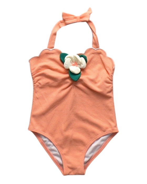 A Peach Swimsuits from Janie & Jack in size 2T for girl. (Front View)