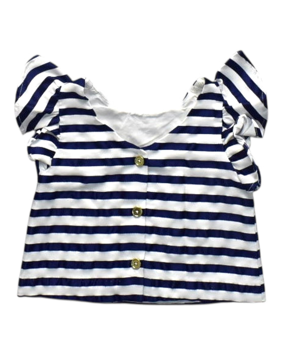 A Navy Short Sleeve Tops from Janie & Jack in size 18-24M for girl. (Front View)