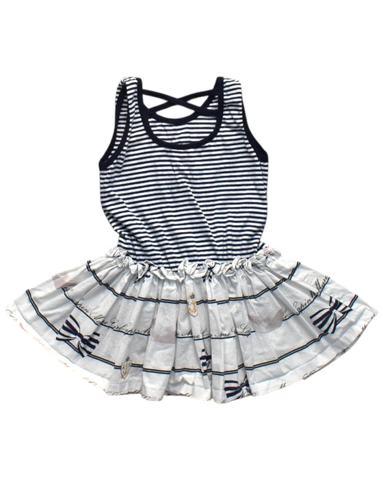 A Multicolour Sleeveless Dresses from Lapin House in size 3T for girl. (Back View)