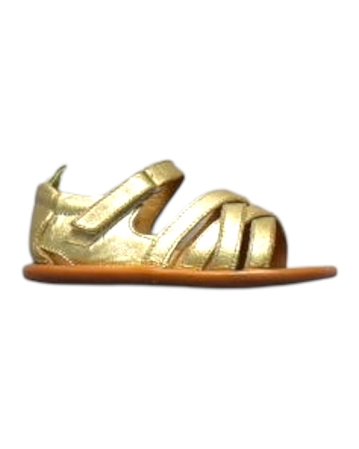 A Gold Sandals from Tip Toey Joey in size 18-24M for girl. (Front View)