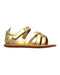 A Gold Sandals from Tip Toey Joey in size 18-24M for girl. (Front View)