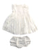 A White Dress Sets from Chateau de Sable in size 3-6M for girl. (Front View)