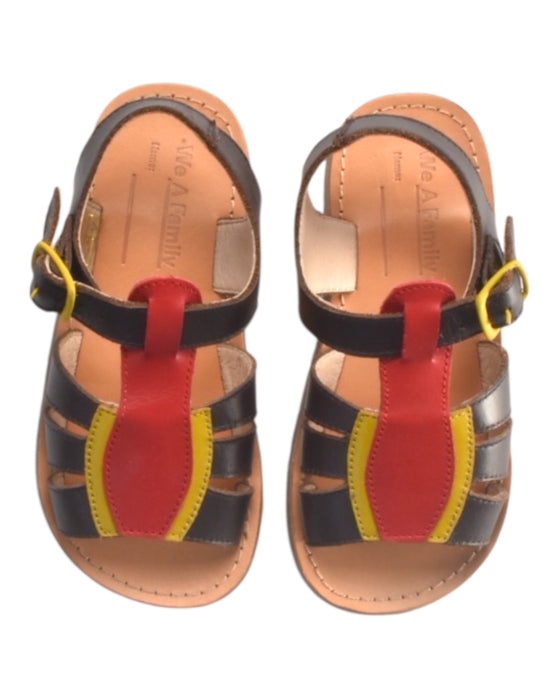 A Black Sandals from We A Family in size 4T for girl. (Back View)