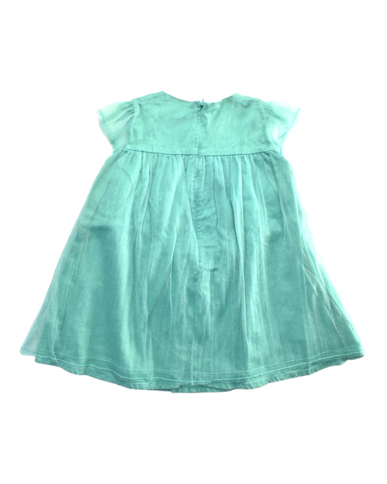 A Green Short Sleeve Dresses from Chateau de Sable in size 18-24M for girl. (Back View)