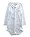 A White Long Sleeve Bodysuits from Petit Bateau in size 6-12M for girl. (Front View)