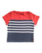 A Red Short Sleeve T Shirts from Petit Bateau in size 6-12M for boy. (Back View)