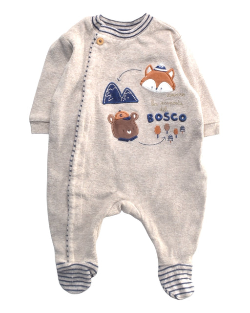 A Beige Long Sleeve Rompers from Chicco in size 0-3M for boy. (Front View)