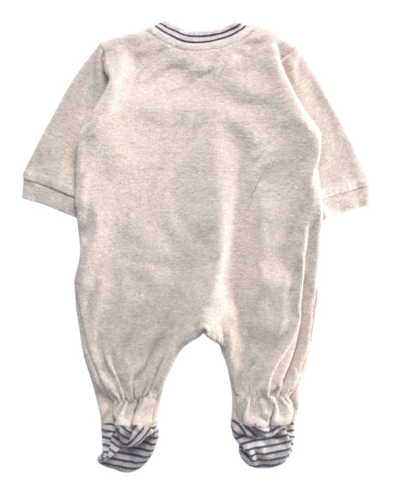 A Beige Long Sleeve Rompers from Chicco in size 0-3M for boy. (Back View)