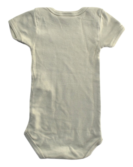A Beige Short Sleeve Bodysuits from Petit Bateau in size 3-6M for boy. (Back View)
