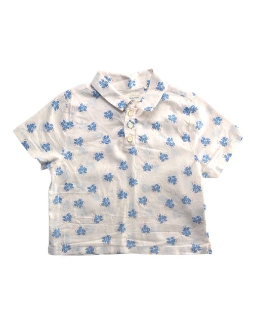 A White Short Sleeve Polos from Gingersnaps in size 12-18M for boy. (Front View)