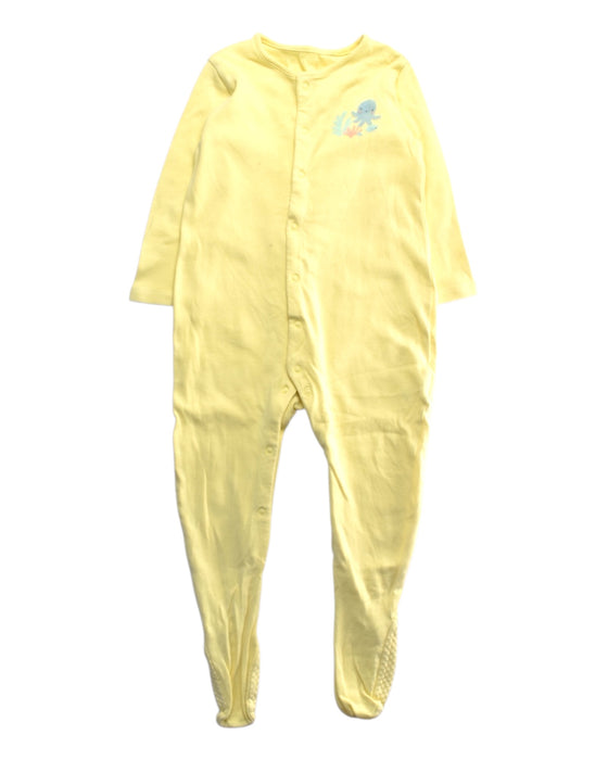 A Yellow Onesies from Mothercare in size 18-24M for boy. (Front View)