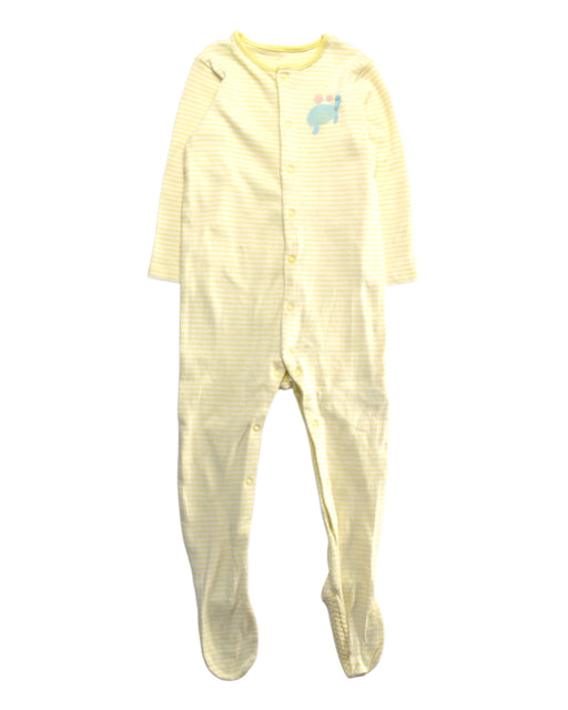 A Yellow Onesies from Mothercare in size 18-24M for boy. (Front View)