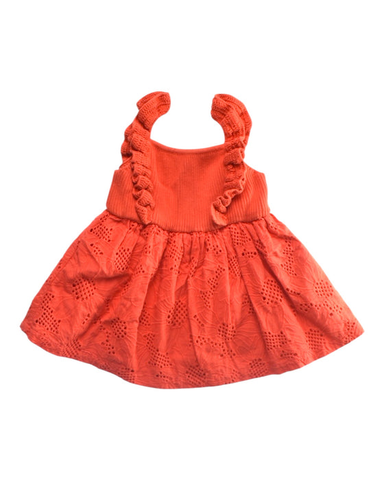 A Orange Sleeveless Dresses from Gingersnaps in size 3-6M for girl. (Front View)