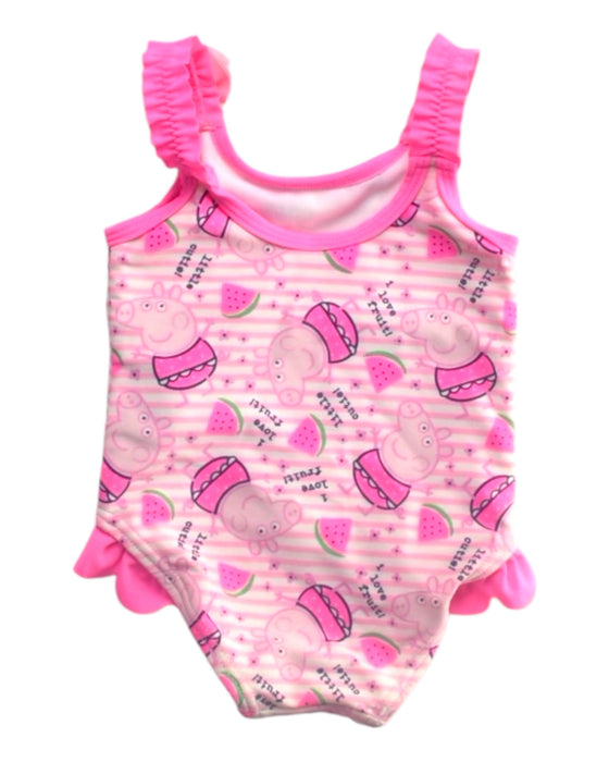 A Pink Swimsuits from Mothercare in size 3-6M for girl. (Back View)