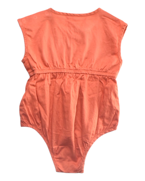 A Peach Sleeveless Bodysuits from Hunter + Boo in size 3-6M for girl. (Back View)