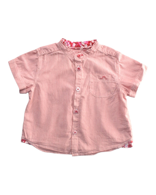 A Pink Short Sleeve Shirts from Chateau de Sable in size 6-12M for boy. (Front View)