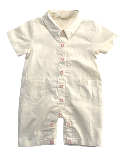 A Ivory Short Sleeve Rompers from Elly in size 6-12M for boy. (Front View)