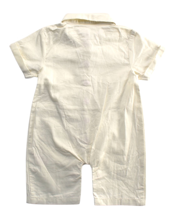 A Ivory Short Sleeve Rompers from Elly in size 6-12M for boy. (Back View)