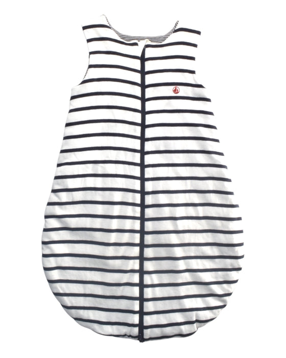 A Navy Sleepsacs from Petit Bateau in size 3-6M for boy. (Front View)