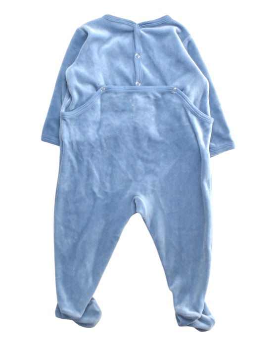 A Blue Onesies from Petit Bateau in size 6-12M for boy. (Back View)