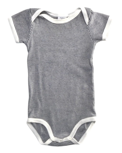 A Navy Short Sleeve Bodysuits from Petit Bateau in size 3-6M for boy. (Front View)