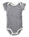 A Navy Short Sleeve Bodysuits from Petit Bateau in size 3-6M for boy. (Front View)