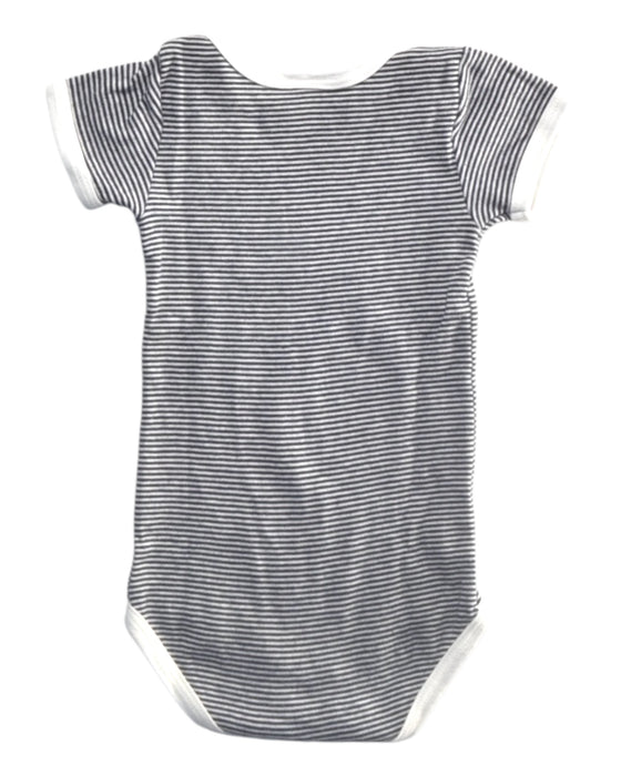 A Navy Short Sleeve Bodysuits from Petit Bateau in size 3-6M for boy. (Back View)