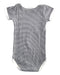A Navy Short Sleeve Bodysuits from Petit Bateau in size 3-6M for boy. (Back View)