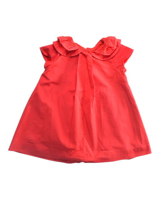 A Red Sleeveless Dresses from Jacadi in size 6-12M for girl. (Front View)