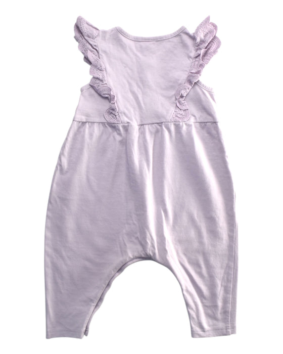 A Purple Sleeveless Rompers from Genwoo Kids in size 0-3M for girl. (Back View)