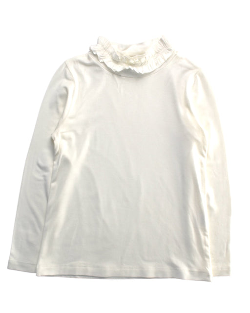 A White Long Sleeve Tops from Buissonnière in size 4T for girl. (Front View)