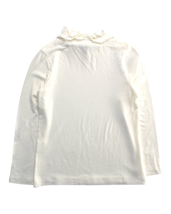 A White Long Sleeve Tops from Buissonnière in size 4T for girl. (Back View)